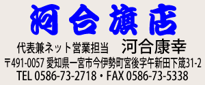 河合旗店の代表とアドレス